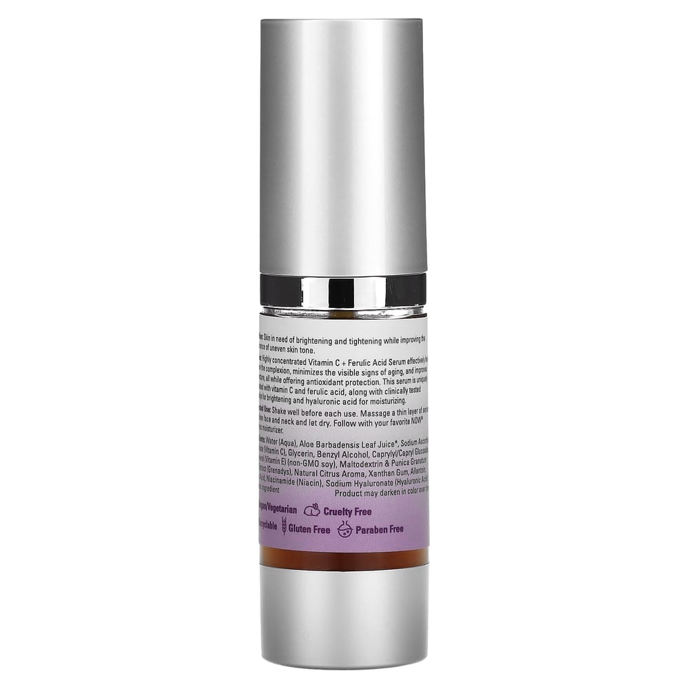 NOW Foods Solutions Vitamin C & Ferulic Acid Serum 30ml (1 fl oz)