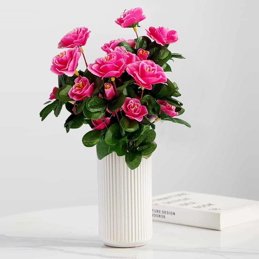 Indoor Silk Flower Artificial Faux Flowers Outdoor UV Resistant Garden Plants Faux Plants For Indoor Home Kitchen Table Centerpieces Decor