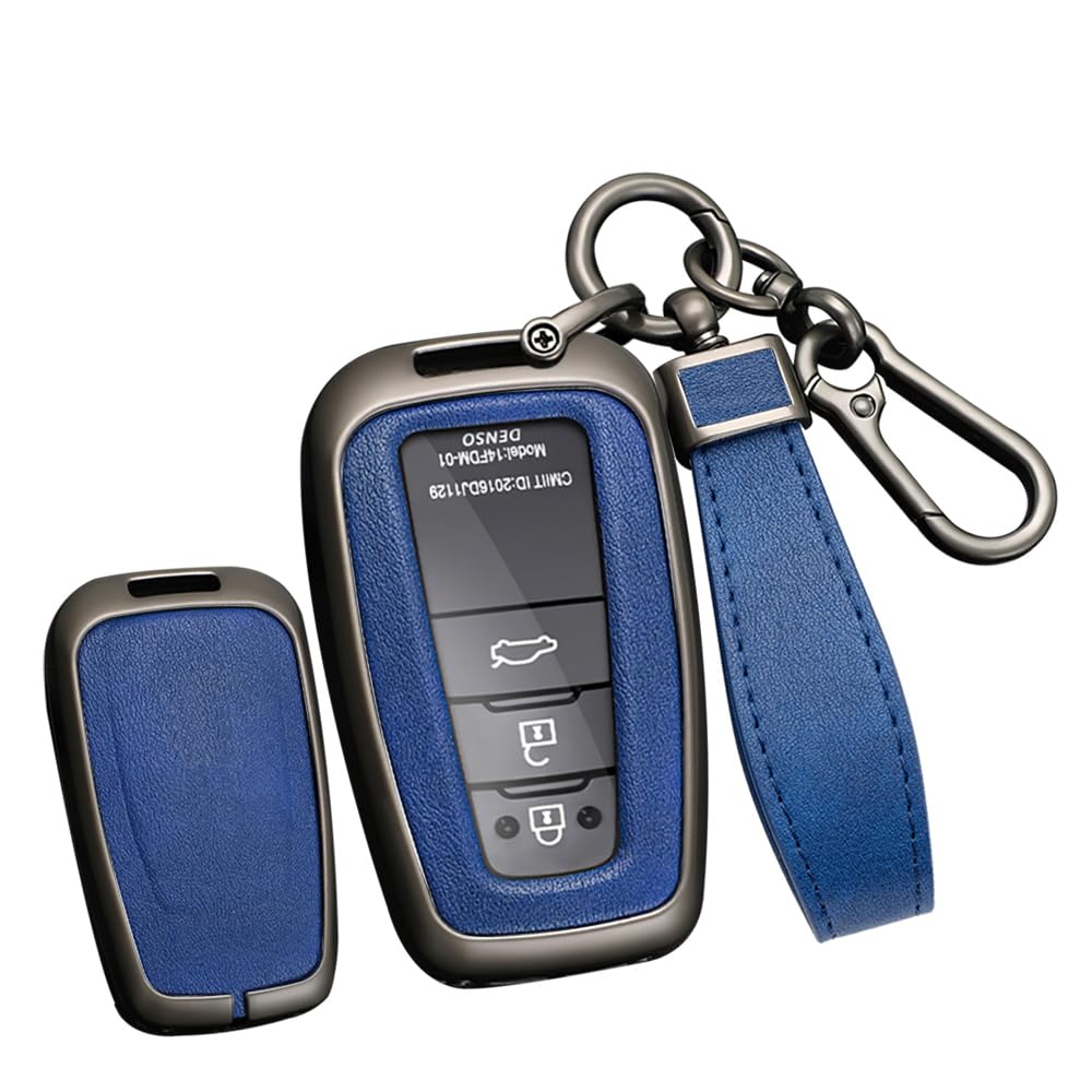 

[TECART] Чехол для ключа Toyota, Защитный чехол для ключа, Брелок для ключей, Совместим с Toyota Corolla Cross, синий