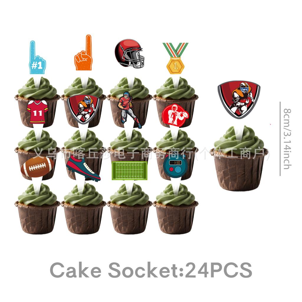 Super Bowl Football Party Supplies American Football Children'S Birthday Party Tableware Tablecloth Paper Plates Tissue Decoration