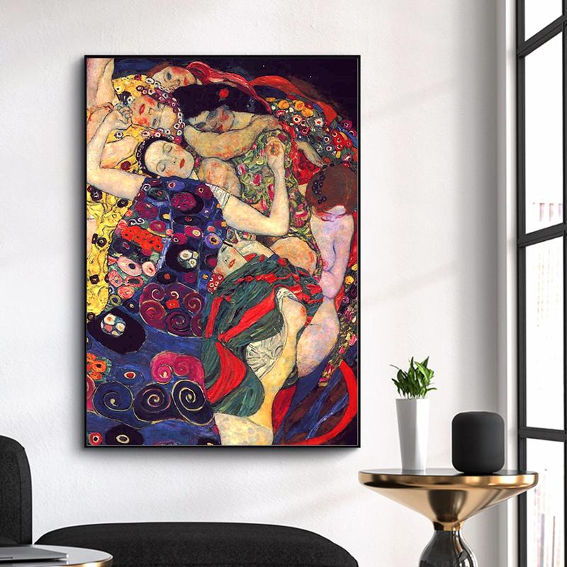 Berühmte Gustav Klimt Abstrakte Leinwand Gemälde Mordern Poster Drucken Wandbilder für Wohnzimmer Wand Dekoration Cuadros