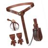 Medieval Accessory Embossed Belt with Coin Purse Halloween Dressingup Costume Waist Belt Pouch Carnivals Party Accessory