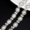 10Yards Rhinestone Chain Crystal Diamond Rhinestone Interval Pearl Chain Clothing Accessories DIY Wedding Party Decoration Gift