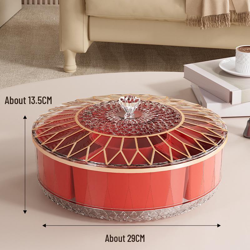 Elegantní miska na ořechy a sladkosti: Uzavíratelný talíř na ovoce a krabička na svačiny pro konferenční stolek