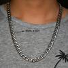 10 PCS Men's Necklace Round Link Cuban Chain Silver Stainless Steel Choker Punk Boy Women Jewelry Accessory Gift