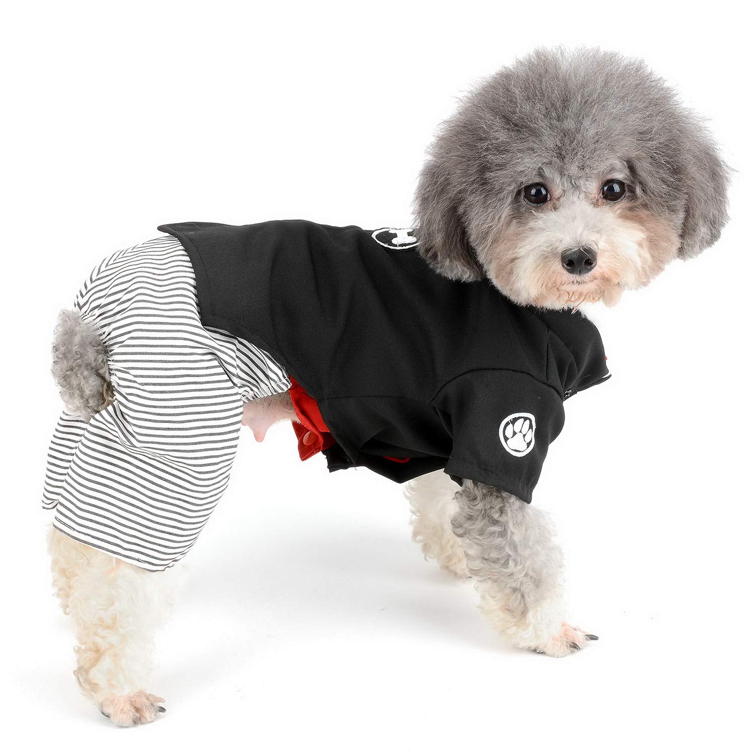 

ZUNEA Dog Kimono and Striped Pattern Jumpsuit for Small Dogs and Perfect for New and Size Clothes, Hakama, Cats, Christmas, Halloween, Spring, Summer,