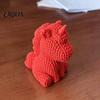 Mini Aesthetic Room Accessories 3D Printed Unicorn Figurine with Knitted Texture, Cute Compact Texture Decorations Animal Statue, Creative Desktop