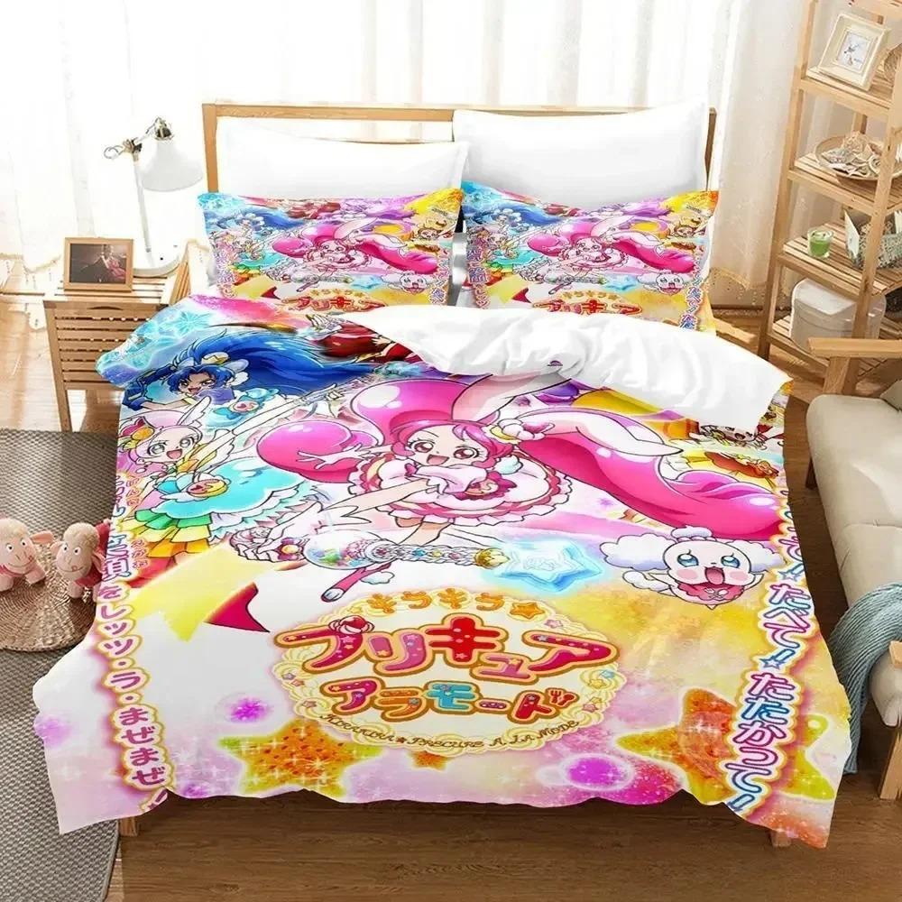 Smile PreCure! Bedding Set Single Twin Full Queen King Size Bed Set Adult Kid Bedroom Duvetcover Sets Anime Parure De Lit Bed