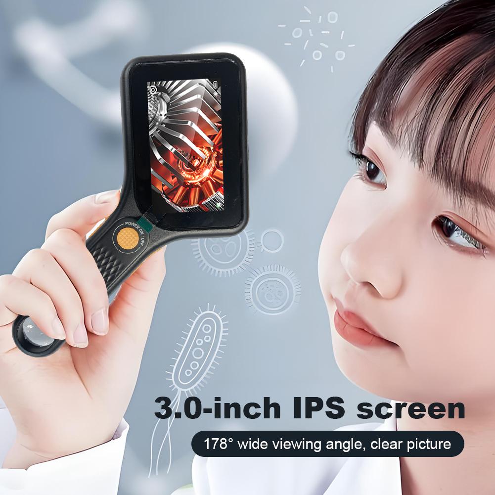 500X Magnification Digital Microscope 2MP Portable Handheld Microscope Rechargeable Microscope Camera for School Outdoor Teach