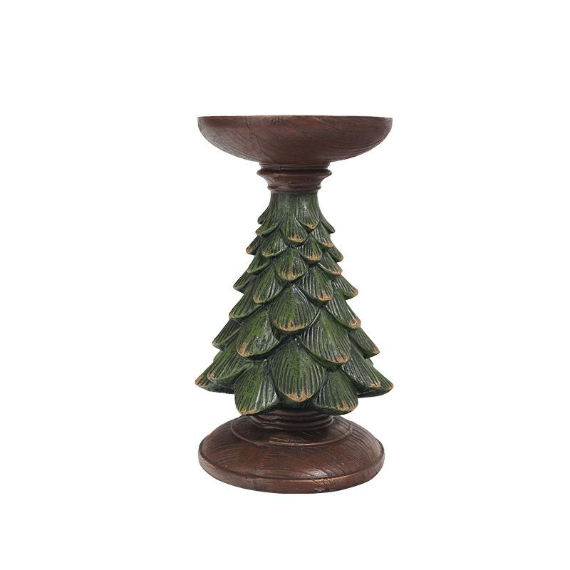 Christmas Tree Candle Holder Ornament Home Restaurant Counter Table Christmas Atmosphere Decoration Candle New