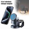 4-in-1 Wireless Charger Magnet Watch Earphones Phone Holders Creative Nightlight