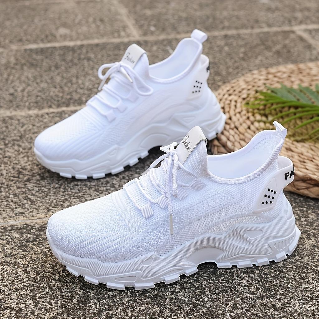 Men's & Women's High-Top Sneakers - Breathable Woven Soft Sole Non-Slip PVC Sole, Lace-Up Suitable for Outdoor,Women Shoes