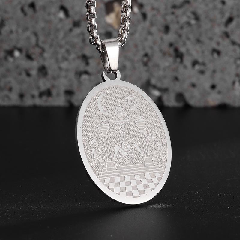 

Новый стиль Новая подвеска Яхин с двойной колонной из боа из нержавеющей стали Овальные ювелирные аксессуары