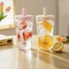Miffy New Creative Glass Cup, Cartoon Cute High-Value Large Capacity, With Lid, Home Tea Cup, Girlish, Student, Beautiful Cup