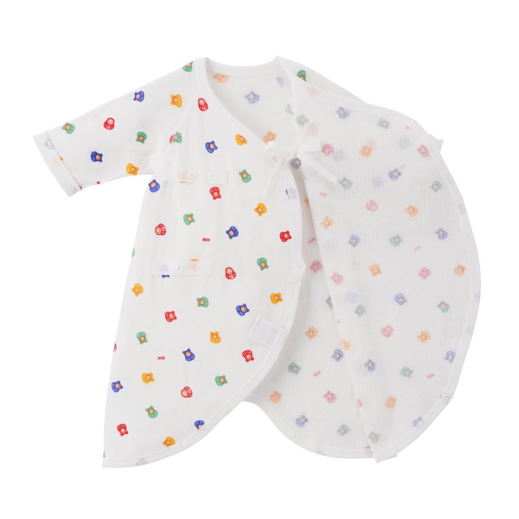 MIKI HOUSE Combi Baby Made In for Boys and Size Multicolor Undershirt, All-Over Print, 100% Cotton, Japan, Girls, Newborn, 40-2336-145, 60-70cm,