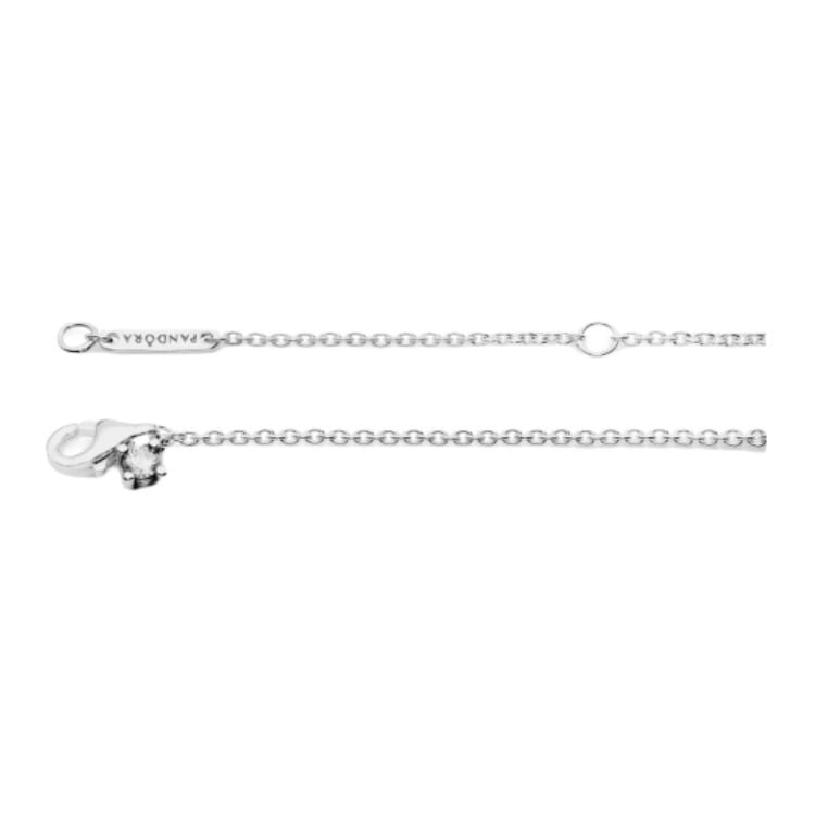 Pandora Cubic Zirconia Necklaces Unisex Silver 392620C01-silver