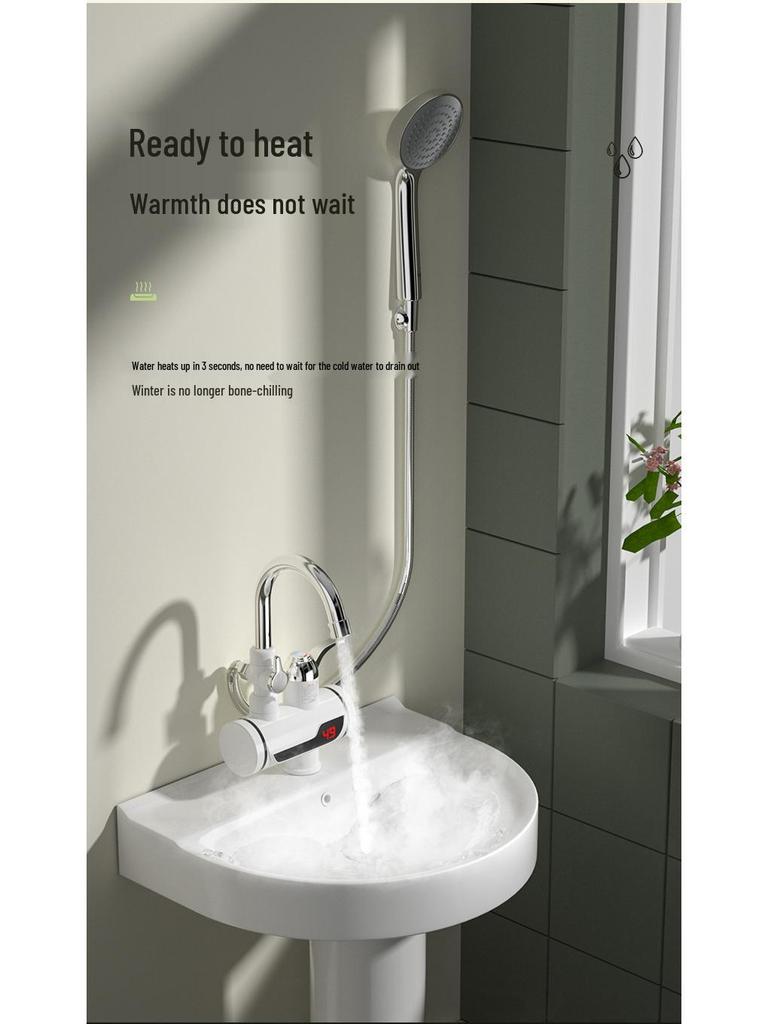 Instant Electric Water Heater Faucet for Bathroom - Rapid Heating in 3 Seconds