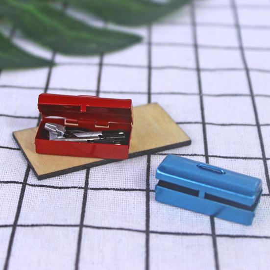 1 Set 1:12 Mini Dolls Tools Metal Home Repair Tool Model Miniature Hammer Wrench Hand Tools for Doll Mansion Decoration Yard Supplies Pretend Play Toy