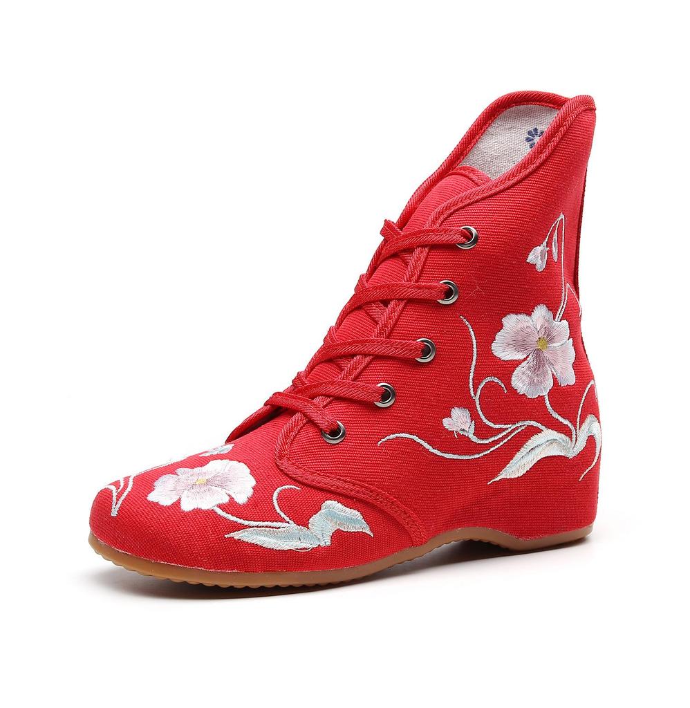 Damen Ethno-Stil Kurze Stiefel - Bestickte 3cm Absätze für Herbst/Winter