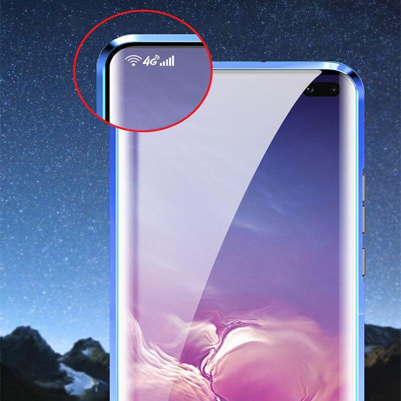 Privatsphäre Anti-Peeping Metall Magnetisch Doppelseitige Glas Hülle Für Samsung S26 S25 Ultra S22 S20 S21 S10 S9 S8 Note 20 10 9 8 Plus Ultra A71 A51 A70