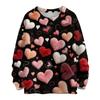 Women's Fashion Casual Long,Sleeve Valentine's Day Round,Neck Knit Pullover Top