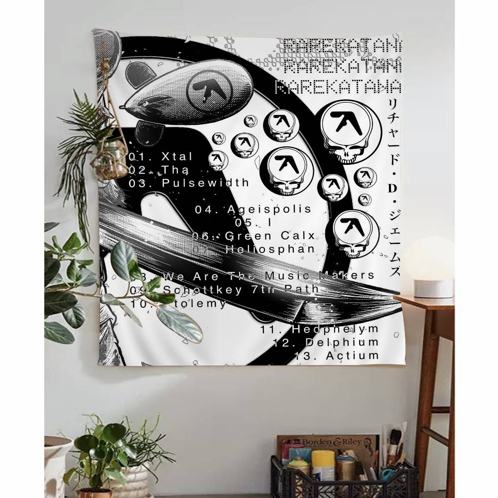 Aphex TTwin DJ Retro Colorful Tapestry Wall Hanging Bohemian Wall Tapestries Mandala Wall Hanging Sheets