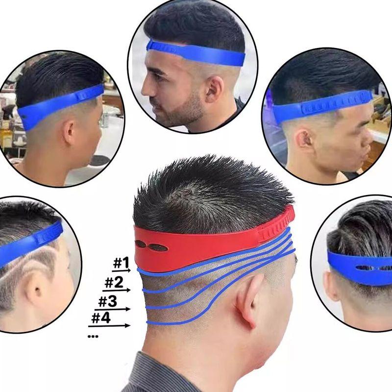 Haircut Tool for Men to Self-Cut with Adjustable Curved Silicone Tape, Children's Haircut Auxiliary Styling Template