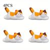 Ceramic Cat Chopstick and Utensil Holder Spoon Fork Rest Stand Japanese Style Tableware Storage Rack for Kitchen Organization