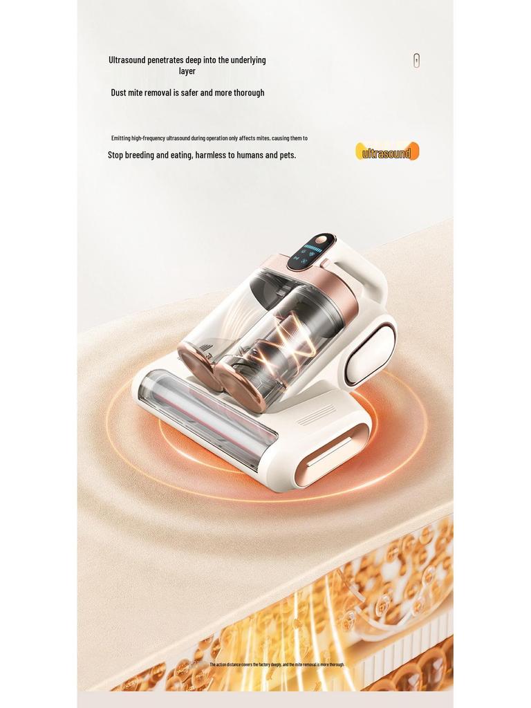 Ultrazvukový vysavač na roztoče s UV sterilizací a dvojitou nádobou na prach