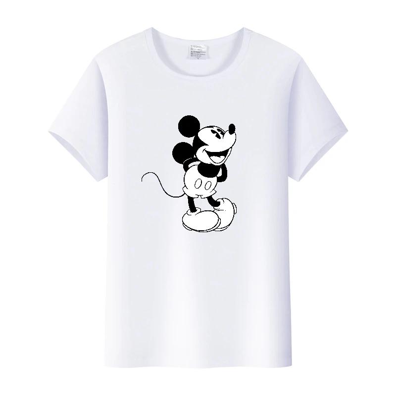 Vintage Cartoon Tshirt Mickey Mouse Tops Graphic Clothes Summer Blouses Short Sleeve T-shirt White Tees Unisex