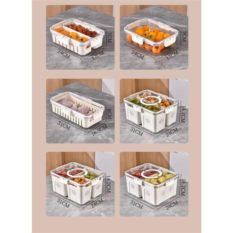 Refrigerator Organizer Food Grade Freshness Special Kitchen Fruit Meat Freezer Storage Organizer
