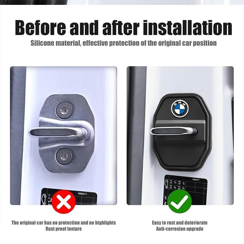 2025 Hot Ammortizzatore Silenziatore per Portiera Auto Fibbia Silenziatrice per Serratura Porta Copertura Protettiva per Portiera per BMW X1 X3 X4 X5 M F15 X6 F16 G30 7 Se