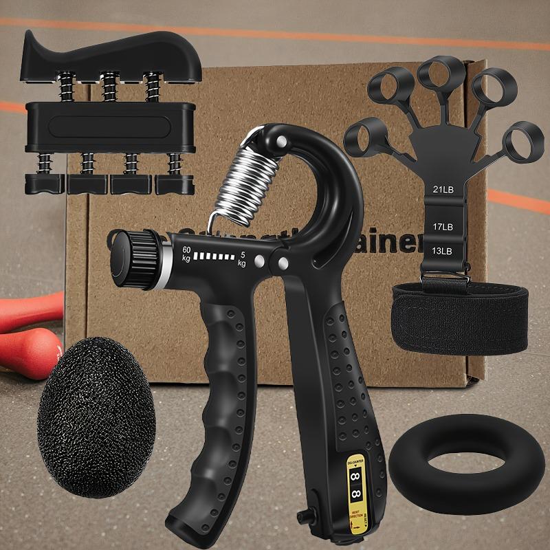 Grip Strength Trainer Kits Forearm Strengthener with Adjustable Resistance Strengthener Set Finger Strengthener Hand Gripper.