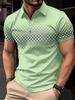 Simple Pattern Print Classic Fashion Men's Clothing Men's Short Sleeve T-shirt Striped Print Mens Polo Shirts Street Men's Polo
