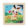 9-Piece Wooden Cartoon Animal Transport Jigsaw Toy for Early Education