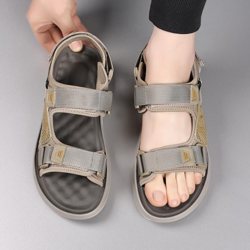 Fashion Classic Quality Men Leather Sandalias Outdoor Thick Soled Antiskid Comfory Handmade Sandals Summer Men Flats Beach Sandals Shoes