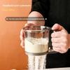 1pcs Semi Automatic Flour Sieve Fine Mesh Sieve Powder Cup with Scale Flour Cocoa Powder Filtration Baking