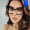 Large frame rice nail color matching flat mirror European and American women's butterfly glasses frame anti-blue big face fashion decorative glasse