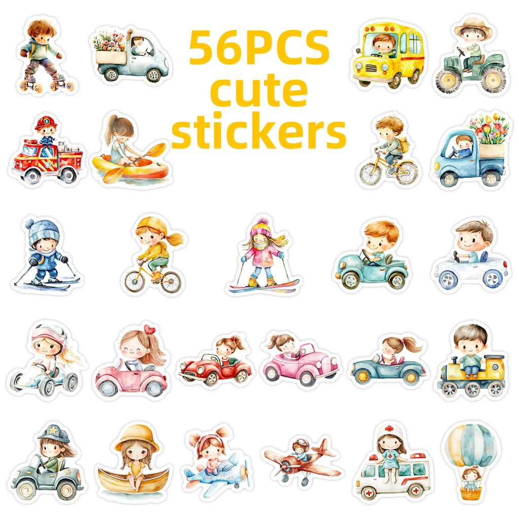 56 Fairy Tale Wind Children'S Daily Graffiti Stickers Diy Decorative Guitar Mobile Phone Case Notebook Stickers