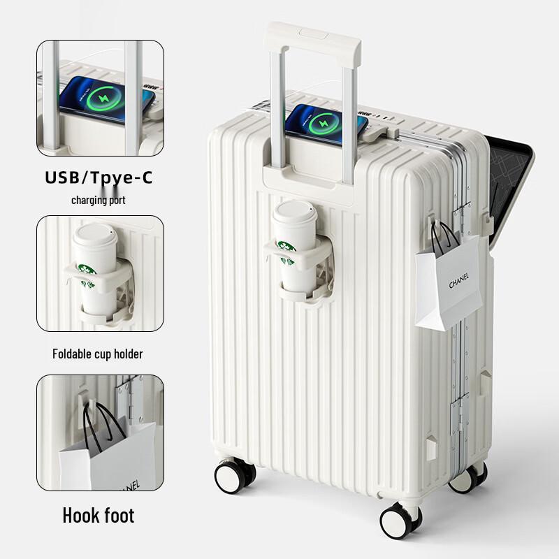 Li Shen Front-Opening Aluminum Frame Trolley Luggage