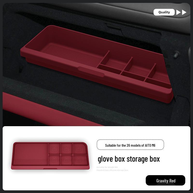 Fits 26 AITO M6 Models: Multi-functional Glove Box Organizer for Car Interior.