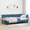 Corner Bed Frame with Mattress Other 2 Pcs Blue Velvet