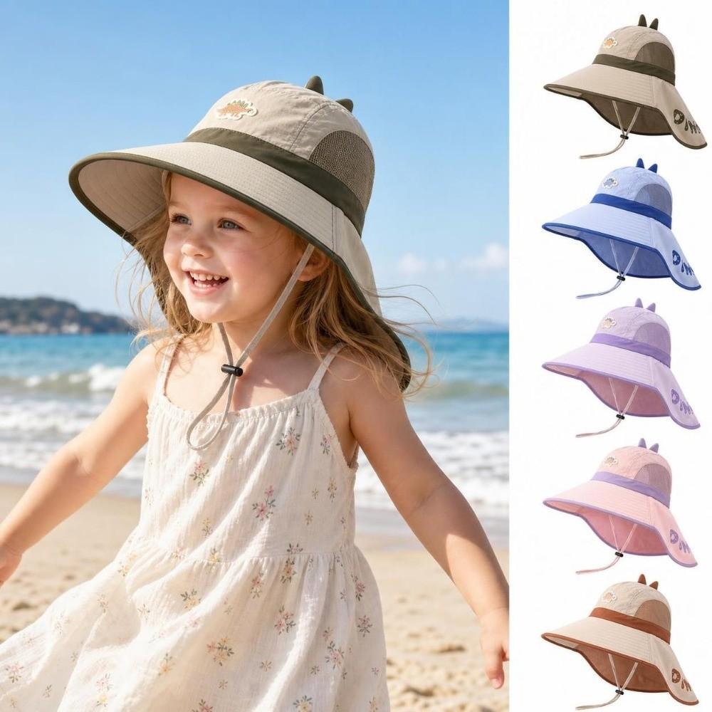 Mesh Breathable Bucket Hat Large Brim Baby Shawl Hat New Baby Sun Hat  Kids