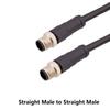 M12 4Pin 5Pin 8Pin 12Pin Double Plug 1M 2M 3M PUR PVC Shield Wire Sensor Connector Straight Angle Male Female Plug Adapter