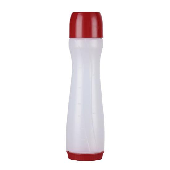 

700ml Cream Bottle, Small Mouth Refillable Squeeze Bottle, Leak Proof Condiment Bottle, Reusable Kitchen Storage Bottle for Sauce Dressing Honey brick червоний колір