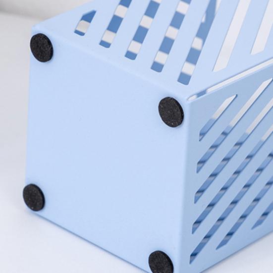 Pen Holder Nordic Style Electroplated Matte Finish Large Capacity Desk Organizer with Rubber Base Office Accessories