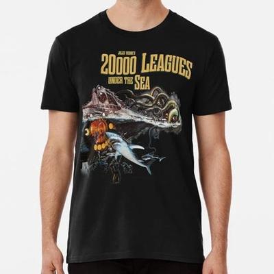20 000 Leagues Under Sea Jules Verne Classic S To 5XL Made In the USA 100% Cotton T-shirt Mens Tees Top