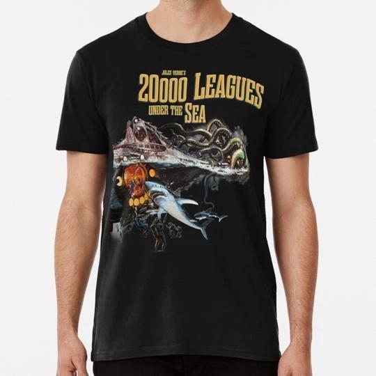20 000 Leagues Under Sea Jules Verne Classic S to 5XL Made in the USA 100% Cotton T-shirt Mens Tees Top M