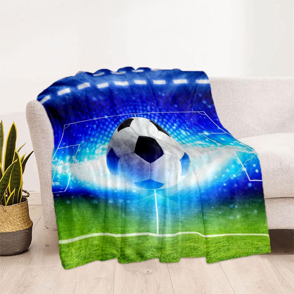 1pc Soccer Ball blanket Soft Warm Lightweight Perfect for Travel Camping Picnics Sofa Office Bed Living Room Ideal Gift for Friends and Family