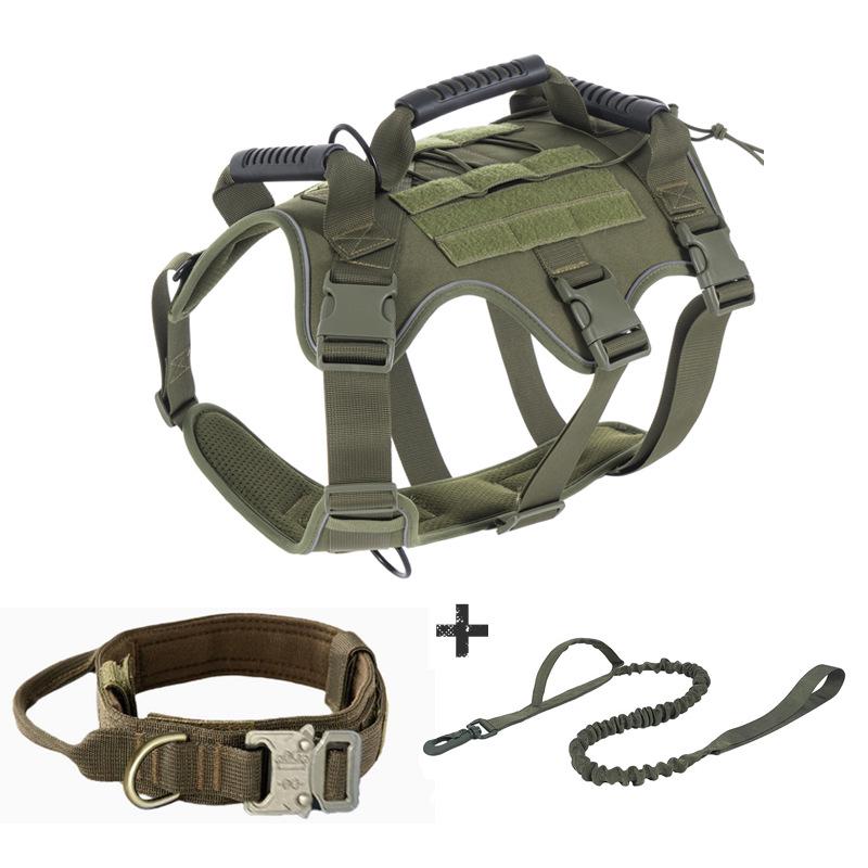 Reflective Tactical Dog Harness: Breathable, Lightweight, Anti-Pull Design for Large Dogs